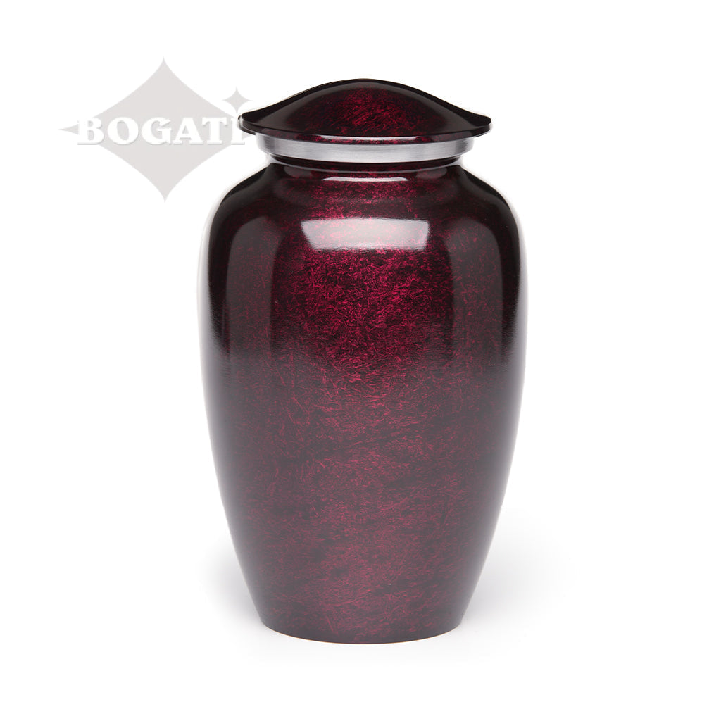 ADULT - Classic Alloy Urn -1310- High Gloss finish Purple Merlot