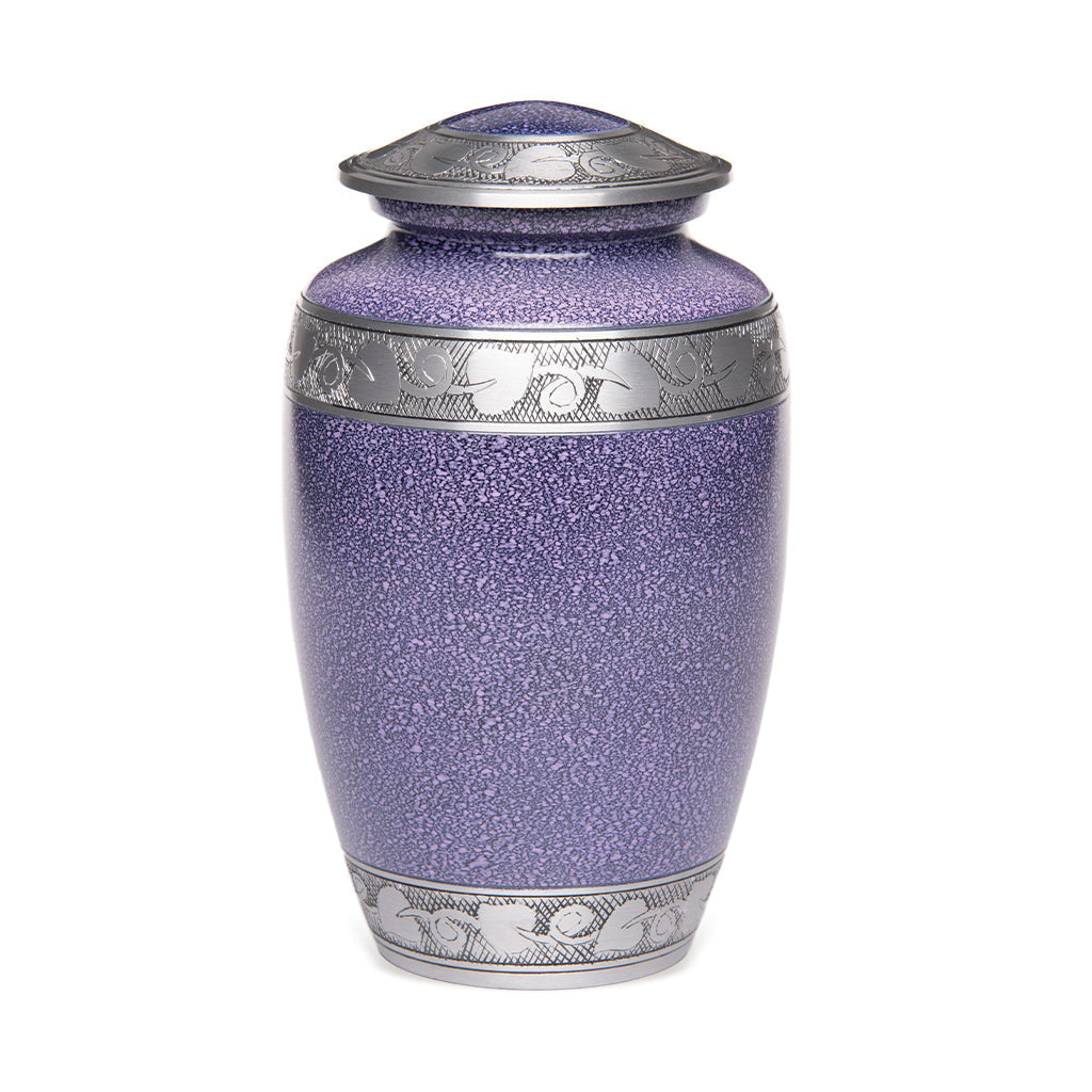 CLEARANCE - ADULT -Alloy Urn -1489- Bogati Jasmine™ Border PURPLE