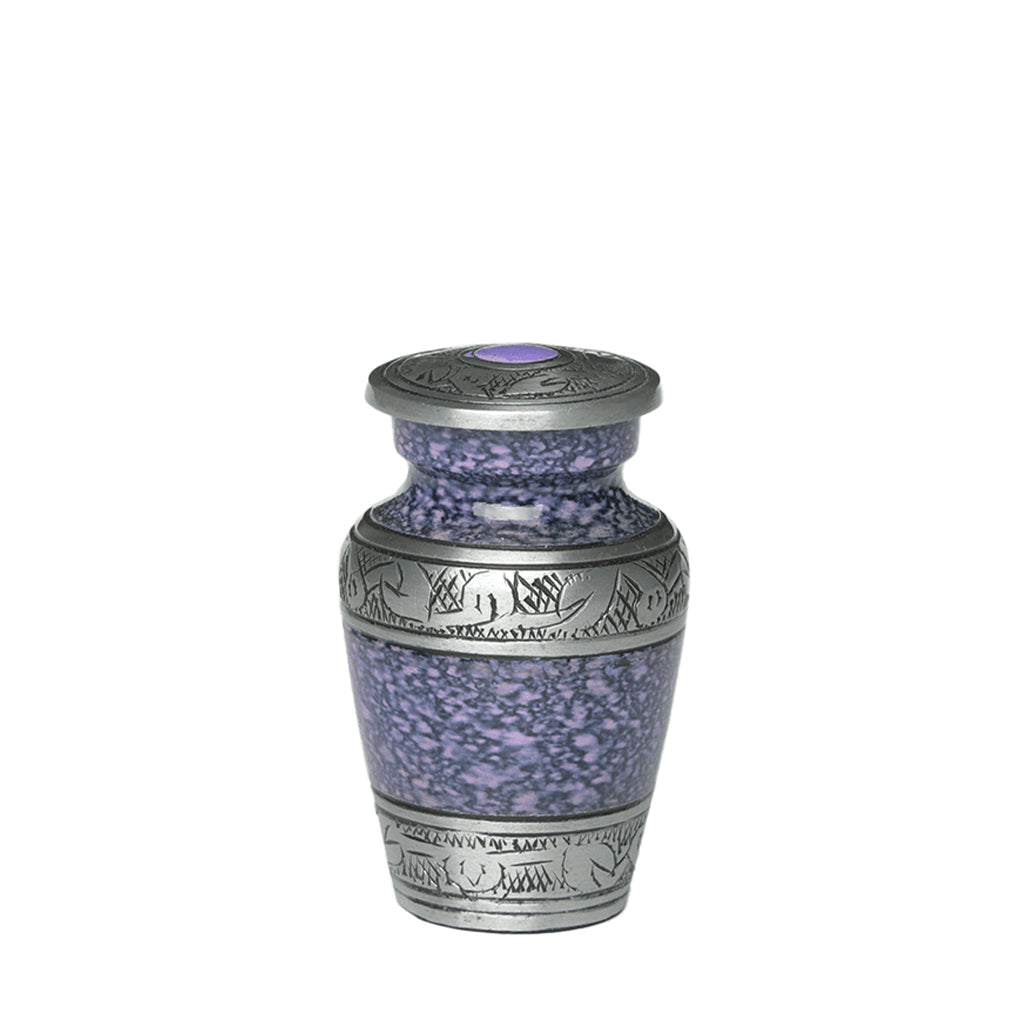 CLEARANCE - KEEPSAKE -Alloy Urn -1489- Jasmine ™ Border PURPLE
