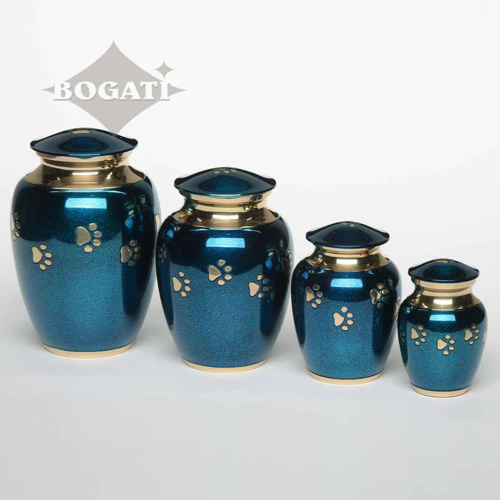 IMPERFECT SELECTION - LARGE Brass Pet Urn - "Forever Paw"