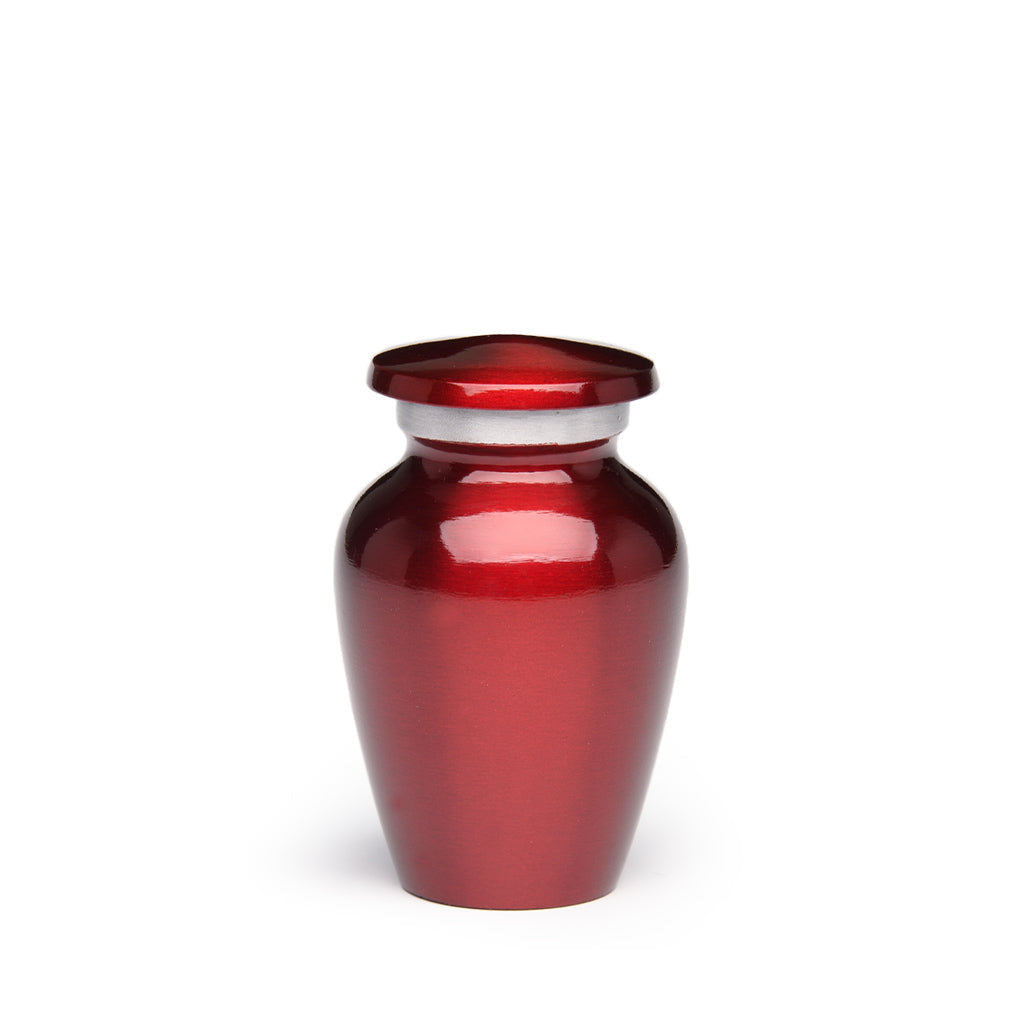 IMPERFECT - KEEPSAKE Classic Alloy urn -Color Perfection - High-Gloss Red