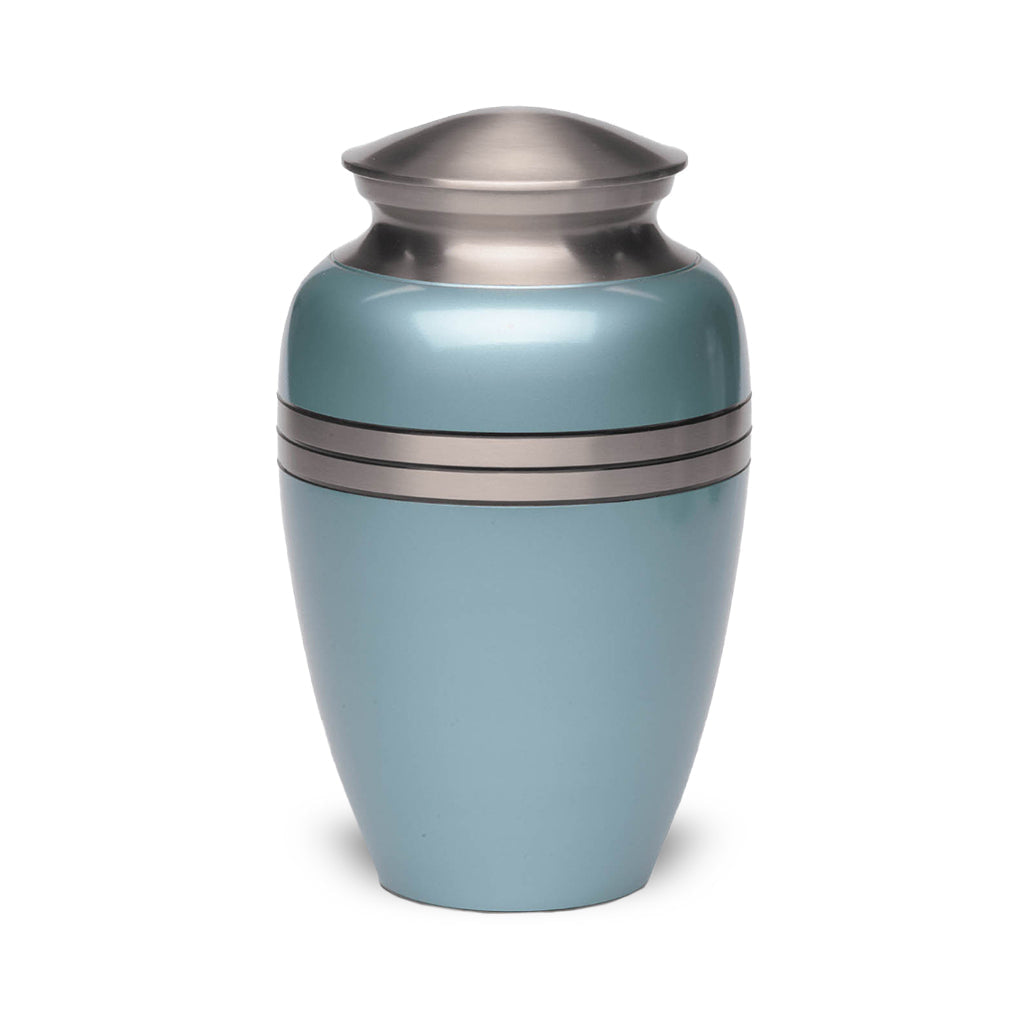 CLEARANCE - ADULT Classic Brass -2480 Urn – Metallic Three Rings Blue