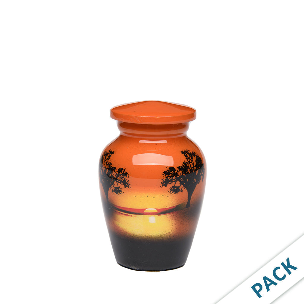 KEEPSAKE -Classic Alloy Urn -4010– ORANGE SUNSET - Pack of 10
