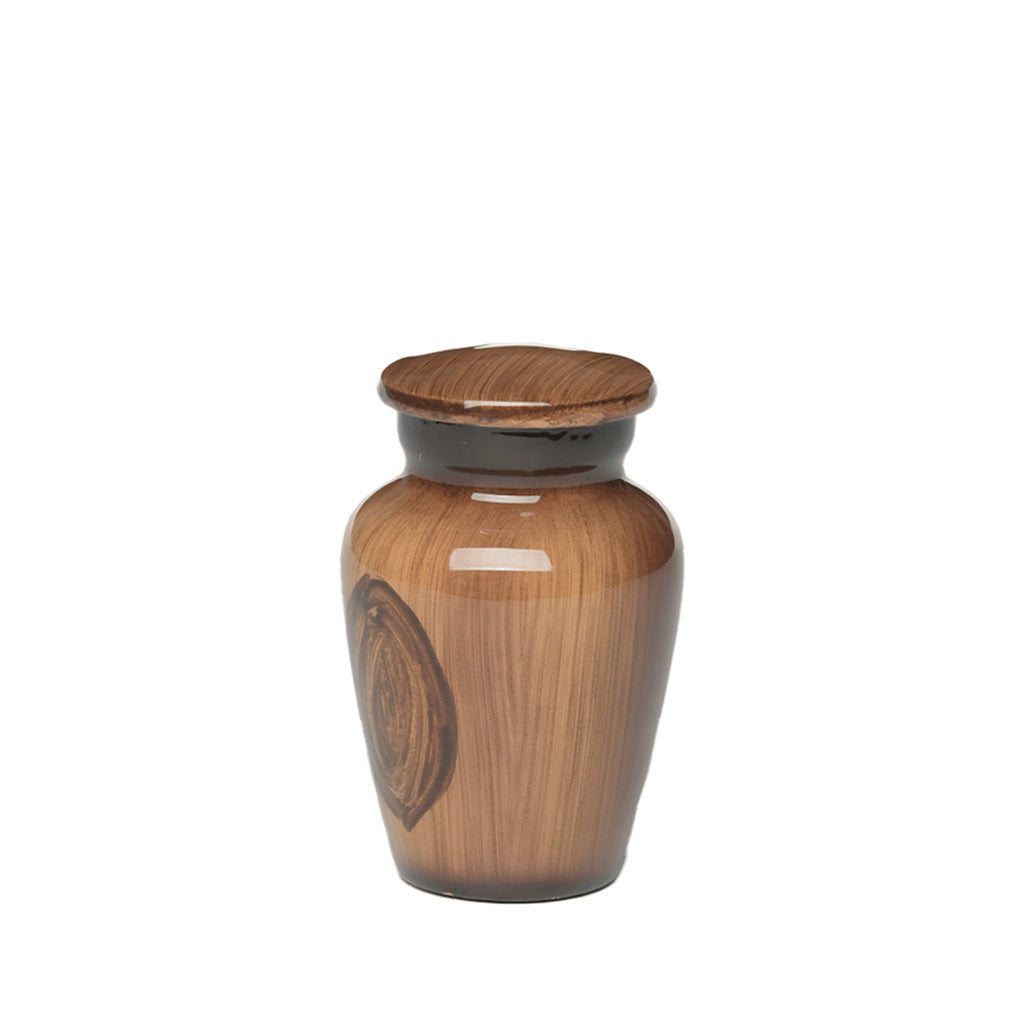 KEEPSAKE Classic alloy urn - 4040- Wood Grain Look - Pack of 10