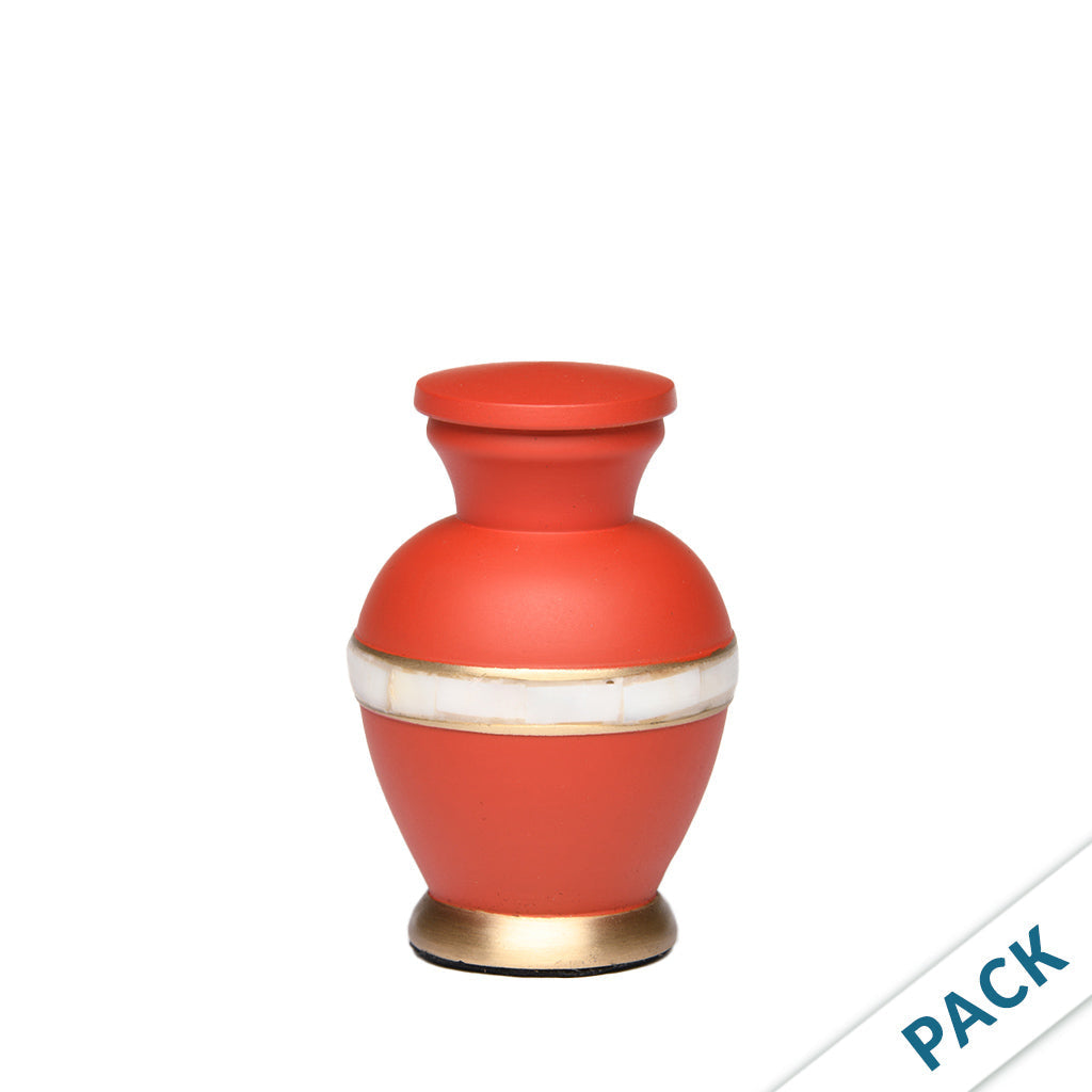 KEEPSAKE Brass urn -5000-2 - Matte Mother of Pearl - Pack of 10 Coral