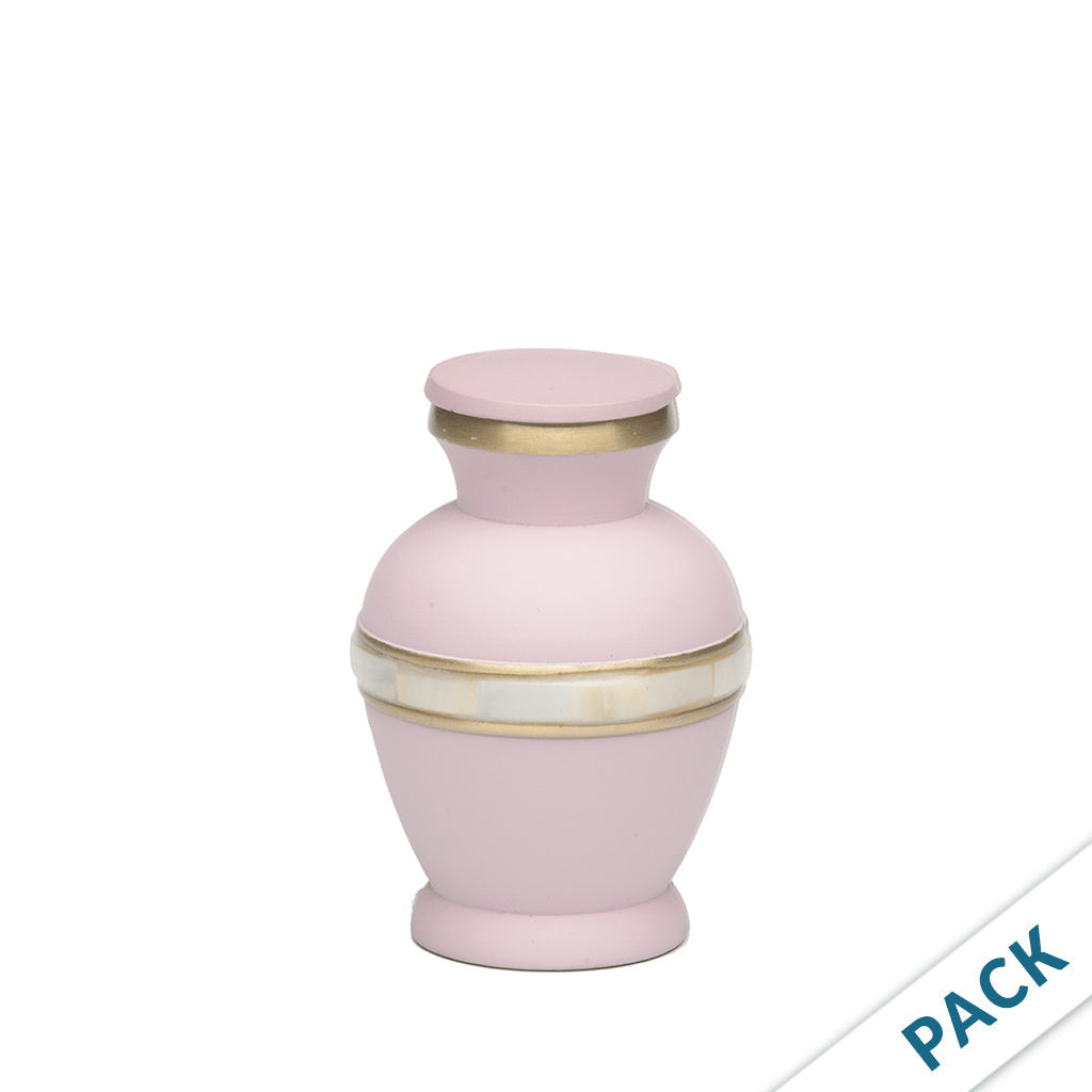 KEEPSAKE Brass urn -5000-2 - Matte Mother of Pearl - Pack of 10 Pink