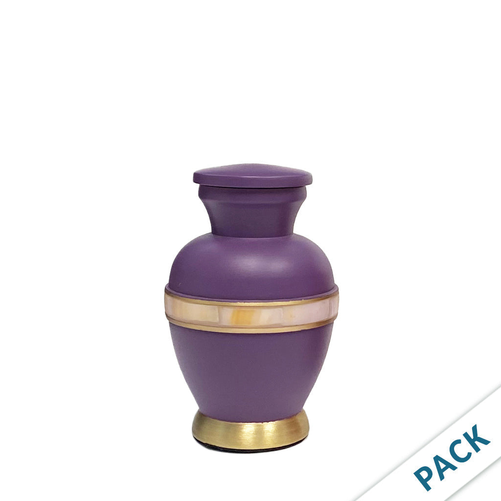 KEEPSAKE Brass urn -5000-2 - Matte Mother of Pearl - Pack of 10 Purple