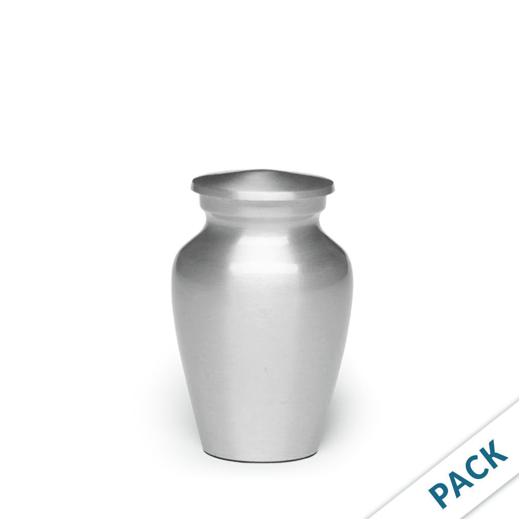 KEEPSAKE -Alloy Urn AU-CLB – Brushed Silver Look - Pack of 10