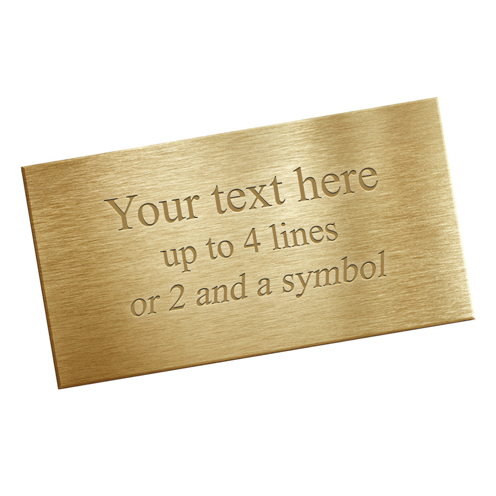 Engraved Brass Plate ~Size 5"x 2.25" Brass plate - Brass te