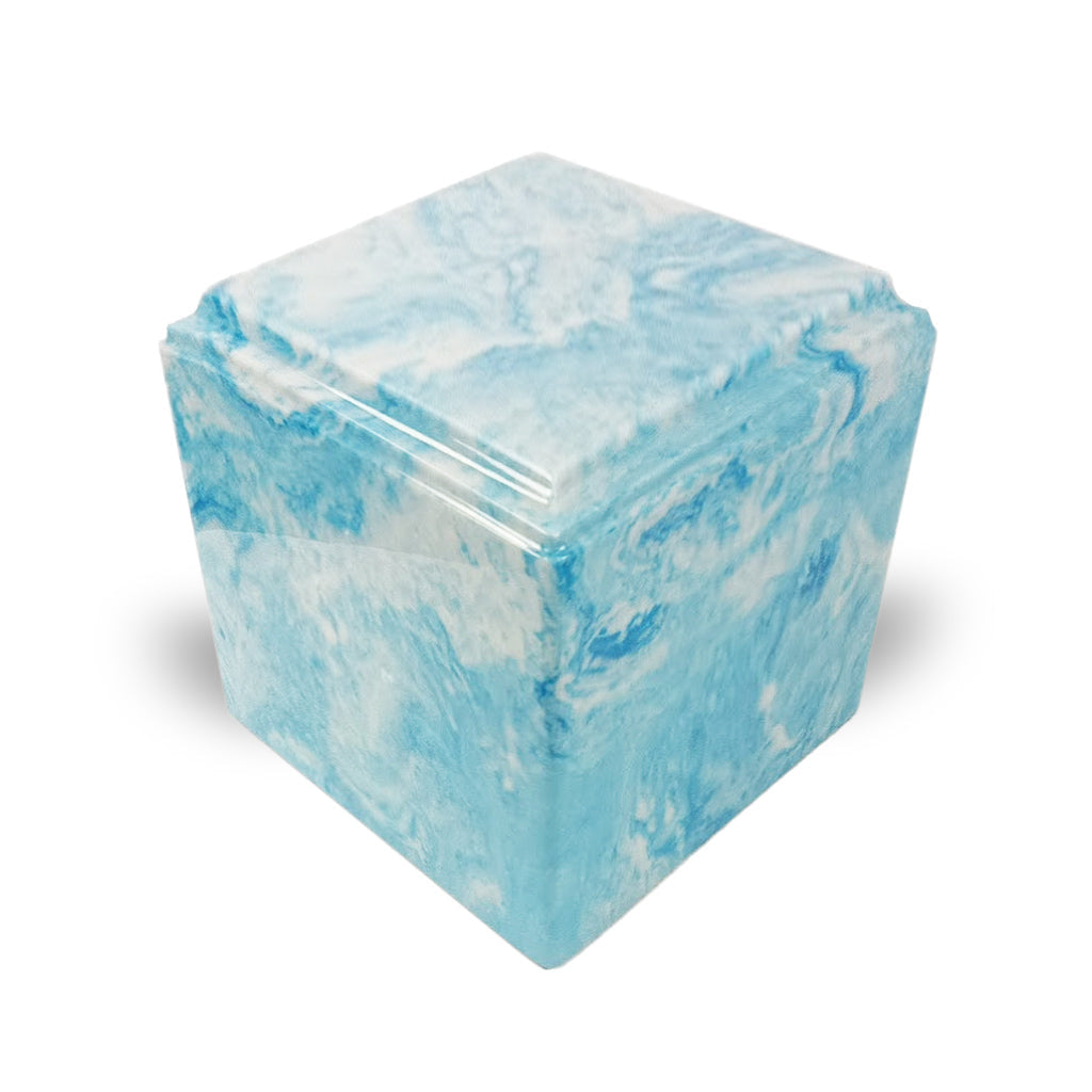 Special PROMOTION - One-time Treasures - Cultured Stone Cube Sky Blue
