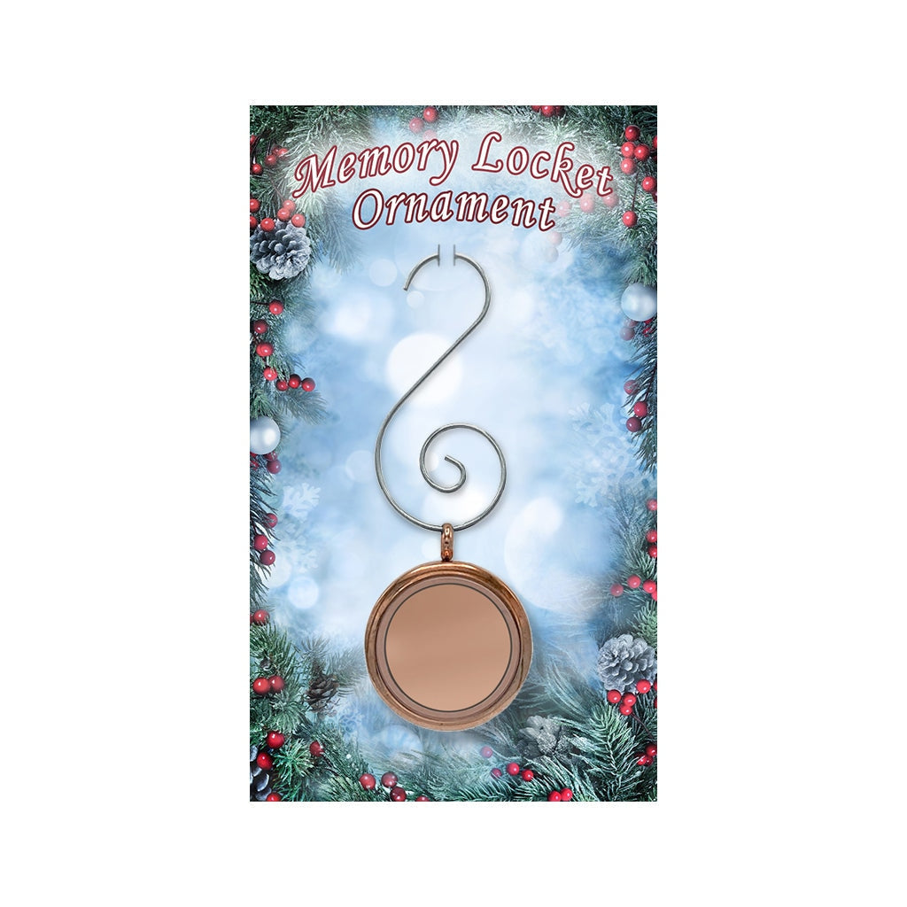 J-2060 Cherished Memory Locket Ornament Rose Gold