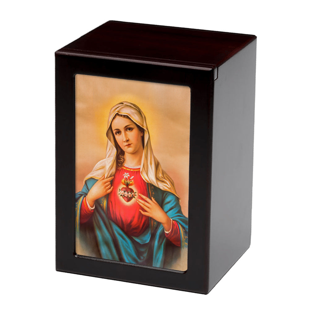 EXTRA LARGE PY06 - Mary Sacred Heart Dark Cherry