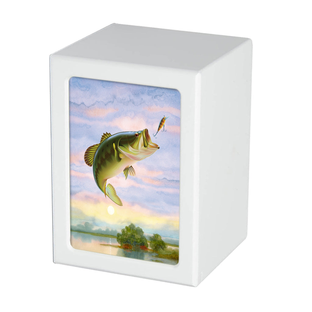 EXTRA LARGE Photo Frame Urn - PY06 - Fisherman Collection: Bass White