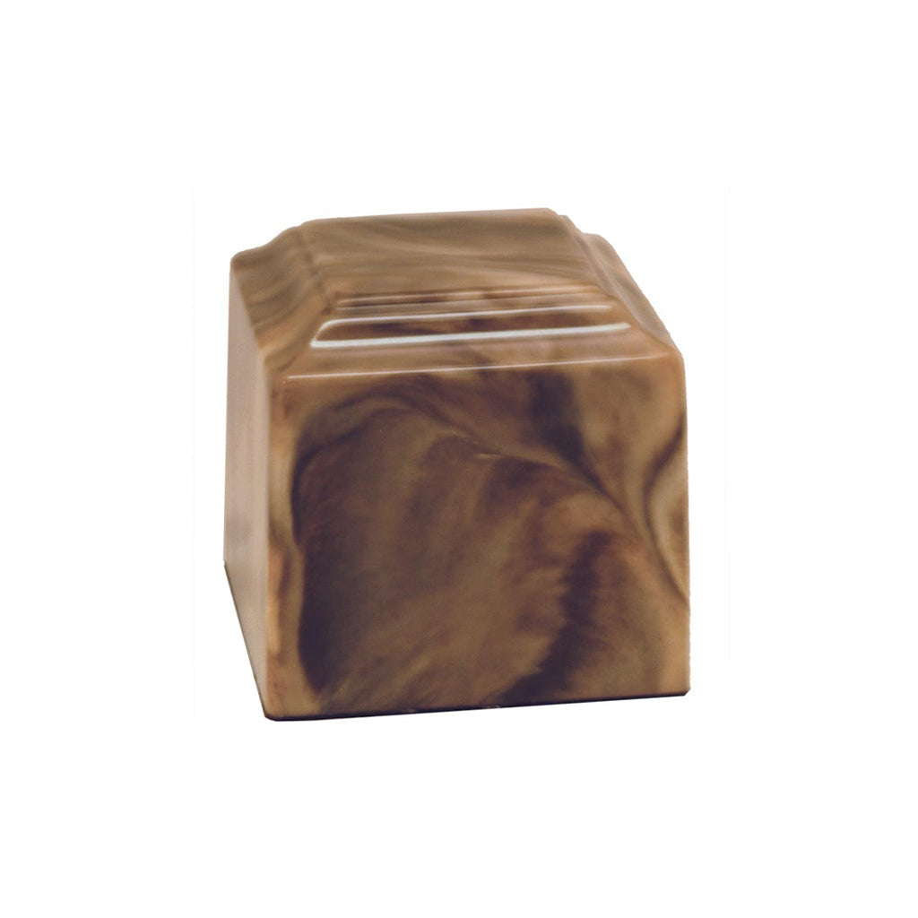 SMALL Cultured Marble Urn -390- Little TAHITI Topaz