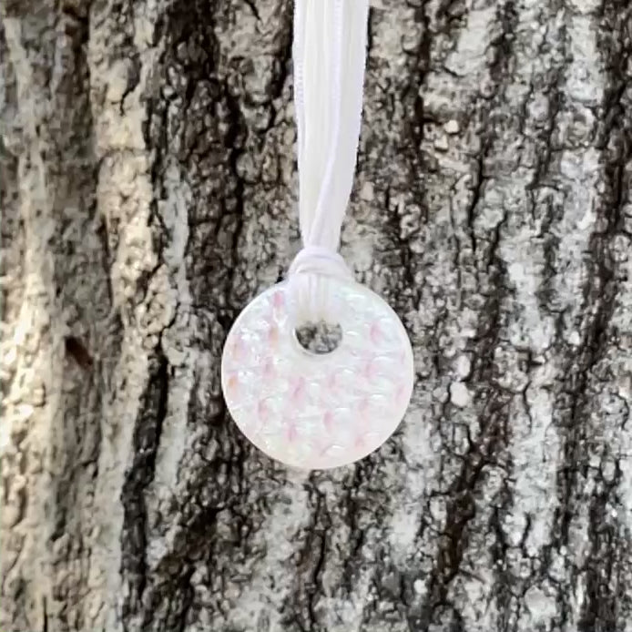 Cargar vídeo: J-2168- Dichroic Glass Love Ashes Reflection Circles - Infused with Cremains