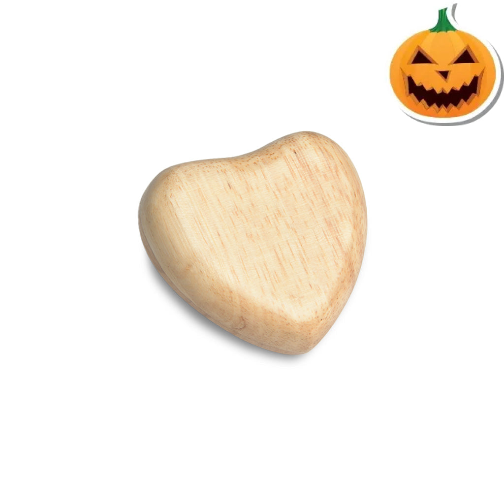 IMPERFECT SELECTION - KEEPSAKE - Rubberwood Heart Urn -1023 Natural