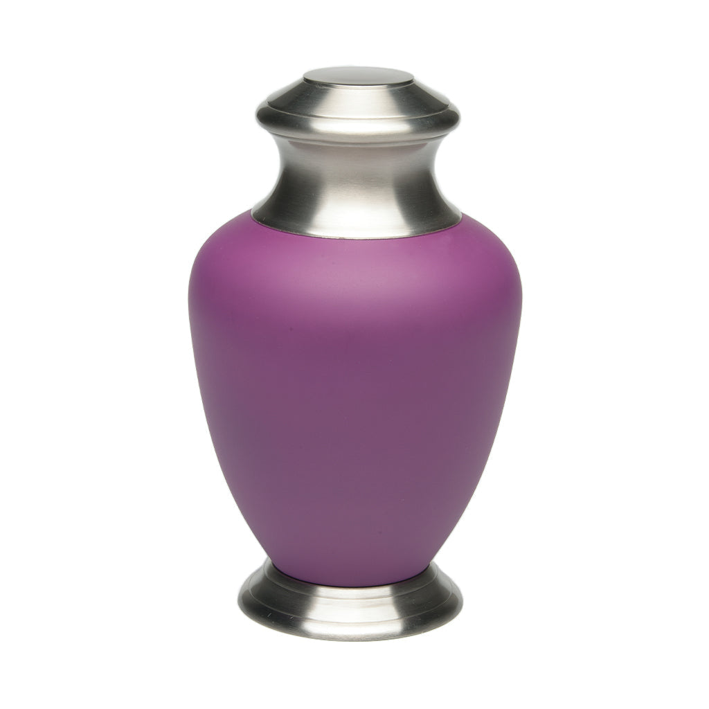 IMPERFECT SELECTION - ADULT Brass urn -1966- Pewter with Solid Color Finish