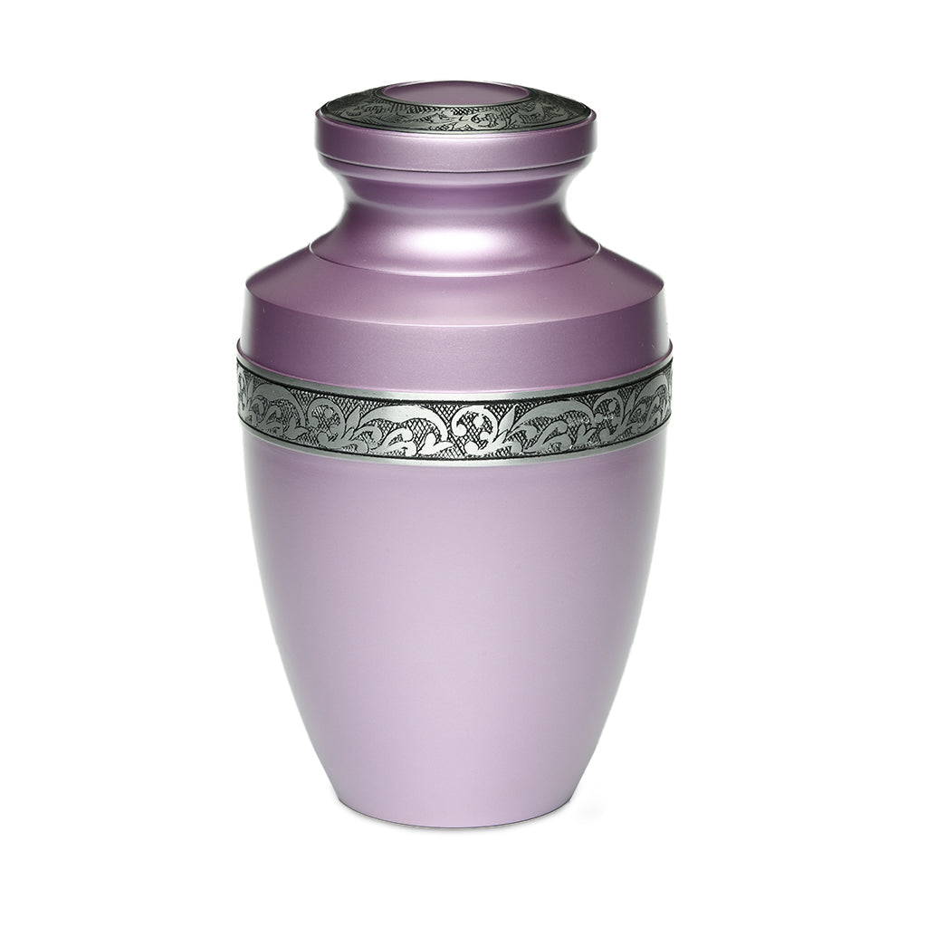 ADULT - Alloy Urn -3076- Grecian with Flowing Vine Lilac