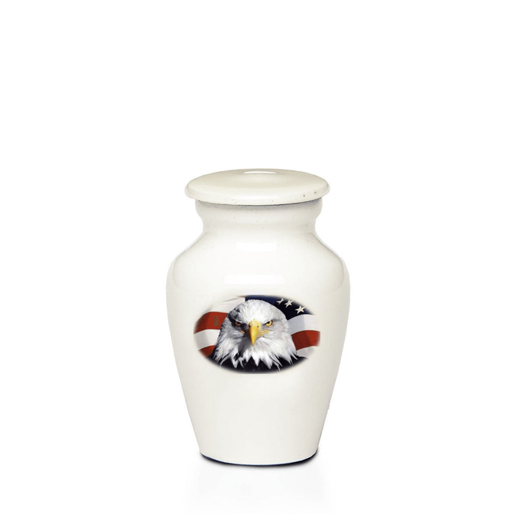 KEEPSAKE -Classic Alloy Urn -4000- EAGLE and FLAG