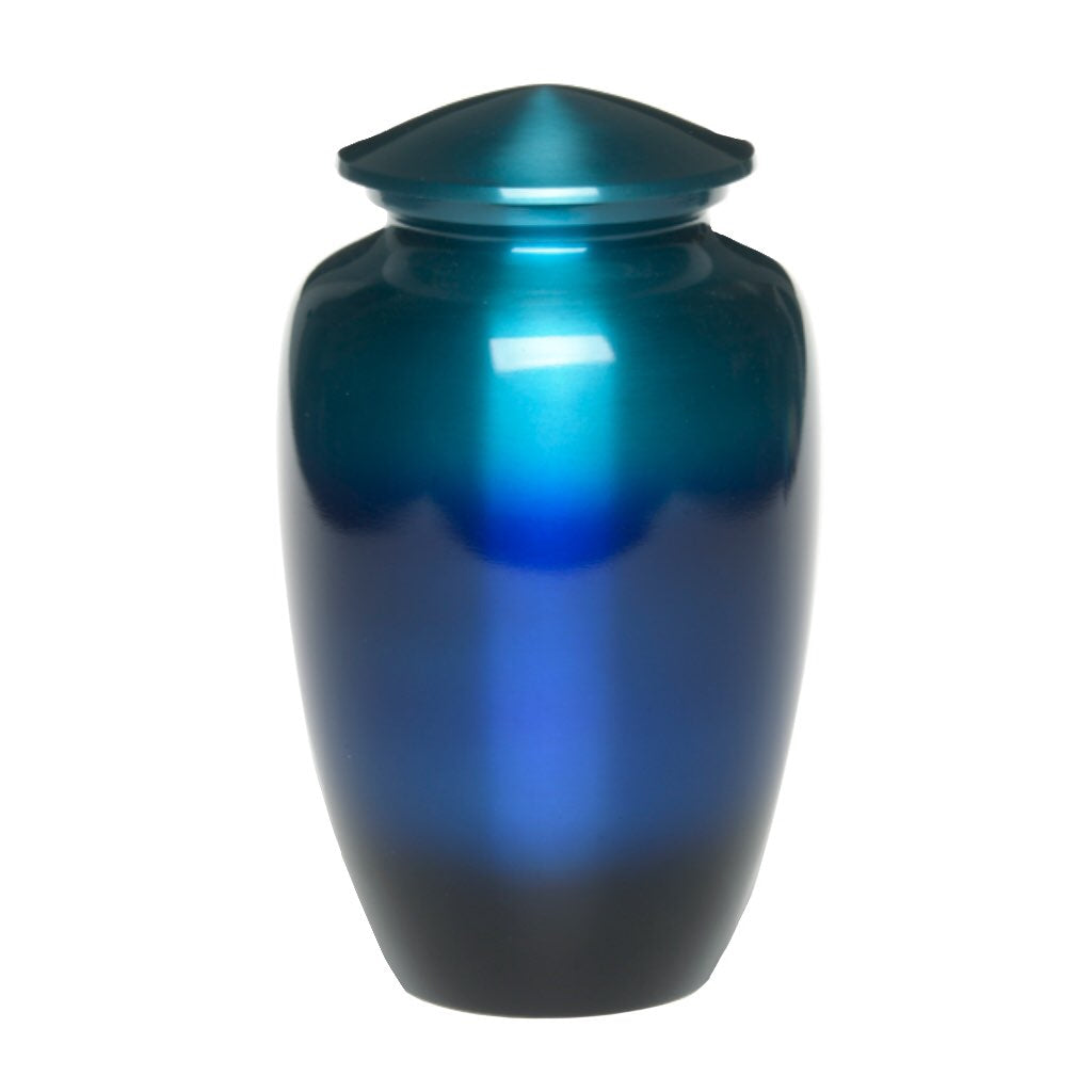 ADULT - Classic Alloy Urn - Ombré Blue