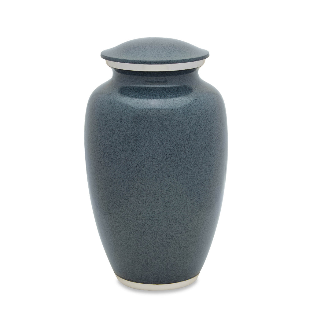 ADULT - Alloy urn - Granite Speckled finish Gray Wolf