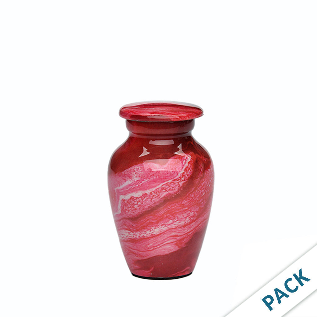 KEEPSAKE Classic Alloy Urn -9001- Red Swirl - Pack of 10