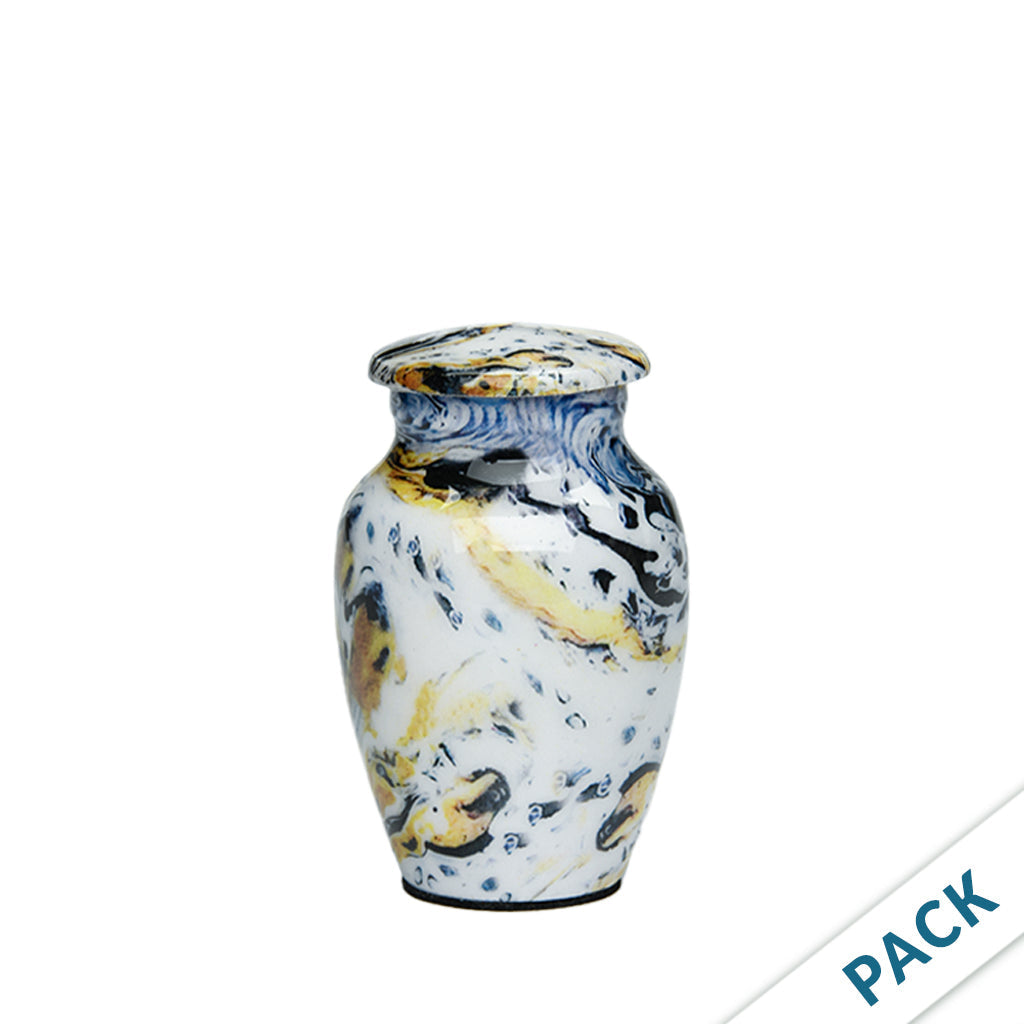 CLEARANCE - KEEPSAKE Classic Alloy Urn -9004- Venetian Blue Swirl - Pack of 10