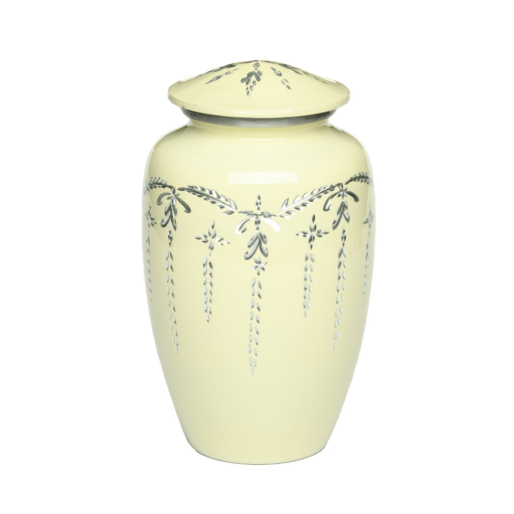 IMPERFECT SELECTION- ADULT -1100- Diamond Cut Alloy Urn White