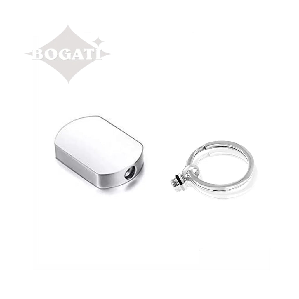J-819 Black Paw Print Tag Keychain