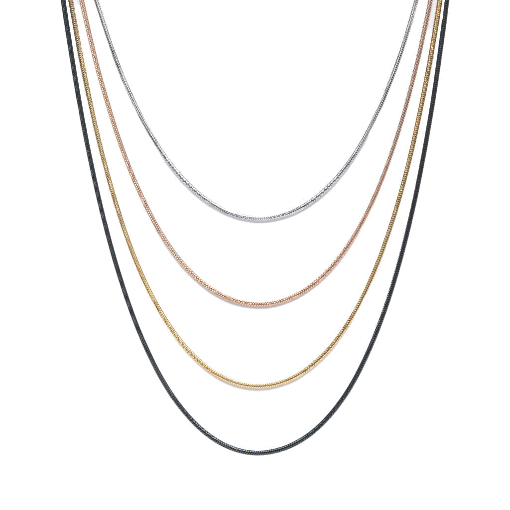 Snake Chain 1.2mm Width x 22"Length- Set of 4 Colors