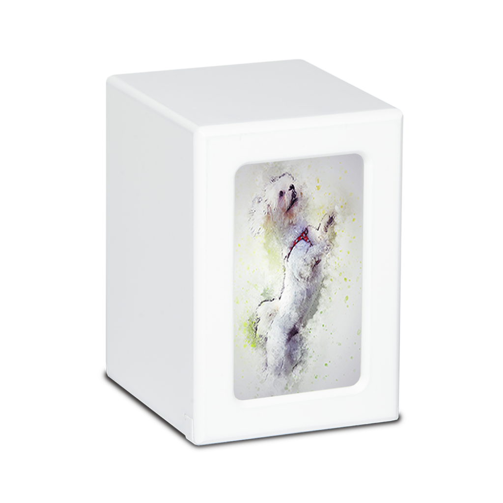 MEDIUM PY06 -White- Lhasa Apso Dog