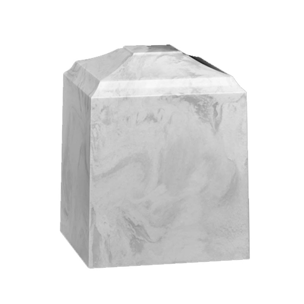 SMALL Cube Cultured Marble White Carrera