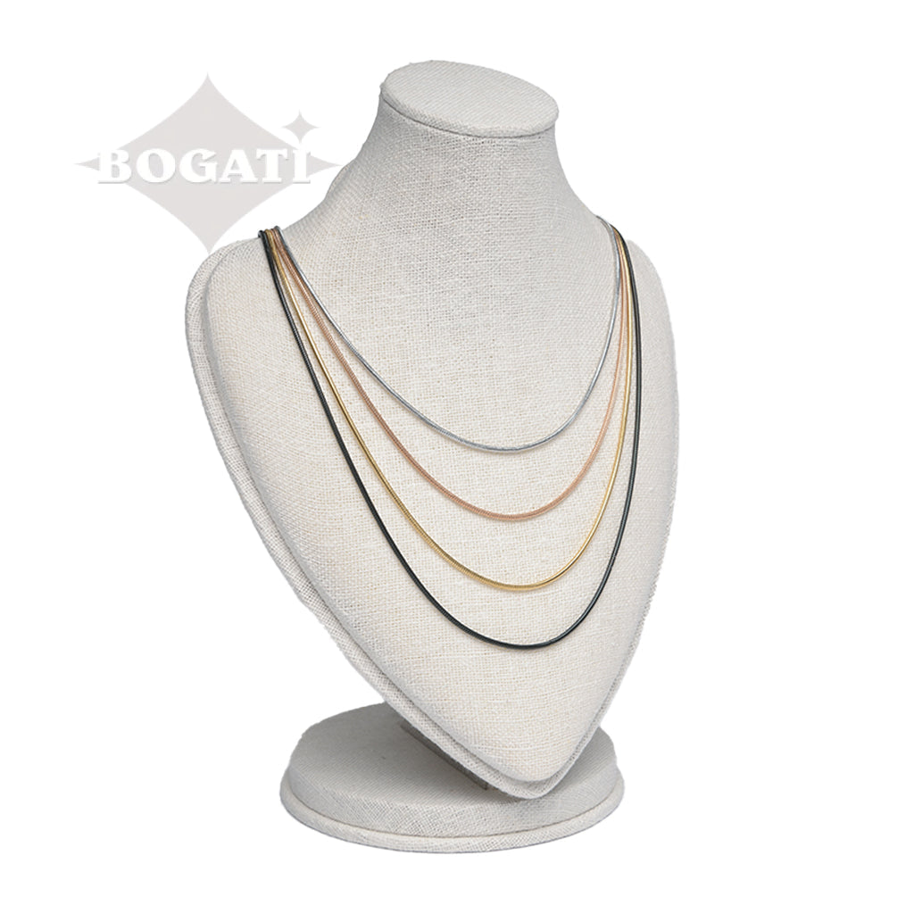 Snake Chain 1.2mm Width x 22"Length- Set of 4 Colors