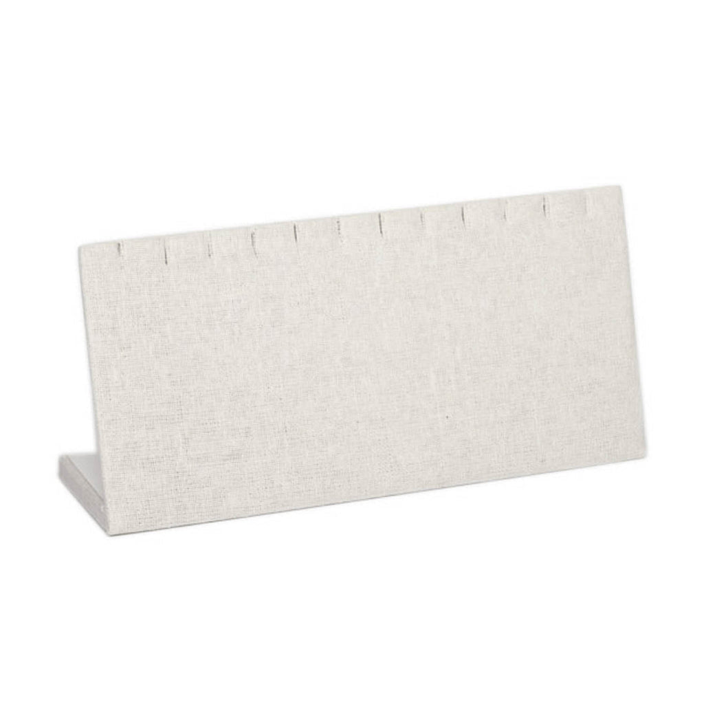 Off White Linen Jewelry Necklace Horizontal Display