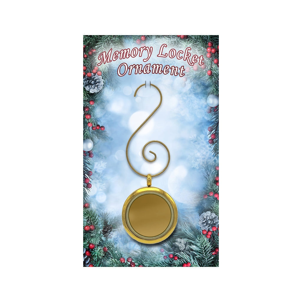 J-2060 Cherished Memory Locket Ornament Gold