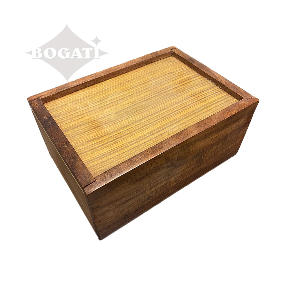 MEDIUM Rosewood Urn -2705- Bevel Edge - Dog Silhouette