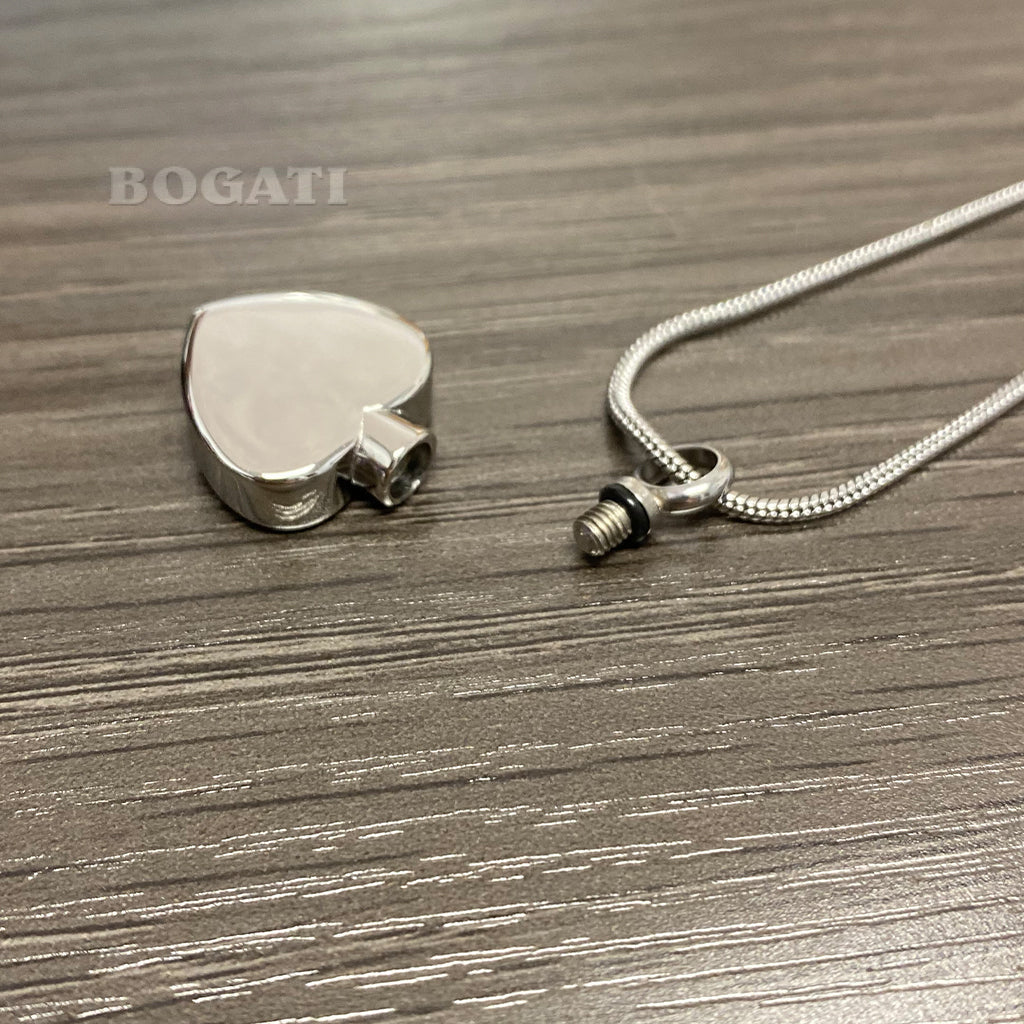 J-325 Paw Print Heart - "No longer by my side..."- Pendant with Chain - Pack of 10 - Blue HOW TO OPEN