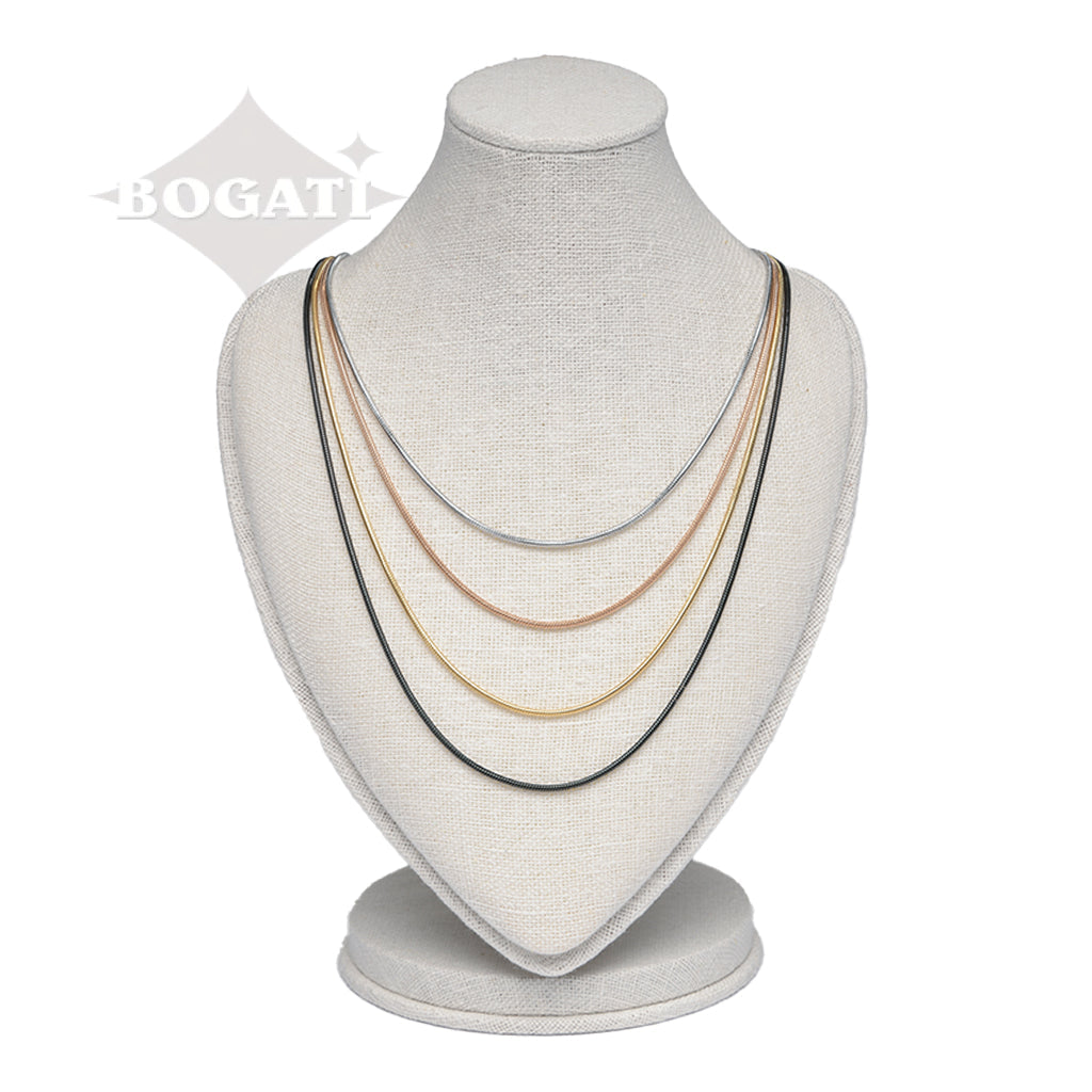 Snake Chain 1.2mm Width x 22"Length- Set of 4 Colors