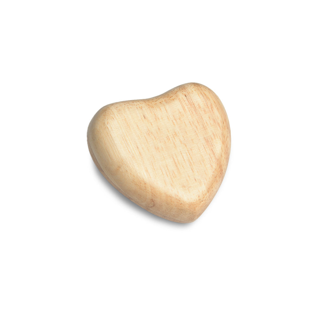 IMPERFECT SELECTION - KEEPSAKE - Rubberwood Heart Urn -1023 Natural