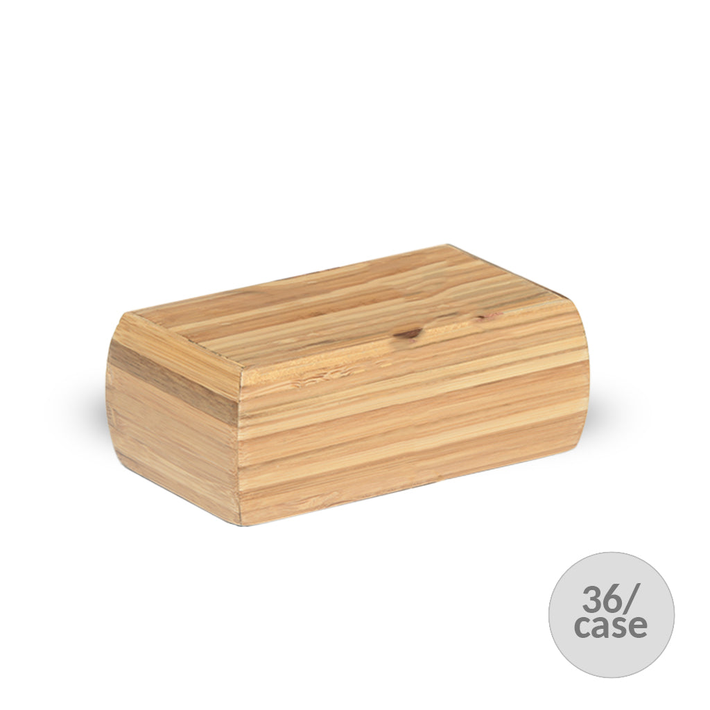 IMPERFECT SELECTION - EXTRA SMALL - Eco-friendly Bamboo Urn - 1024 - Curved edges - Case of 36