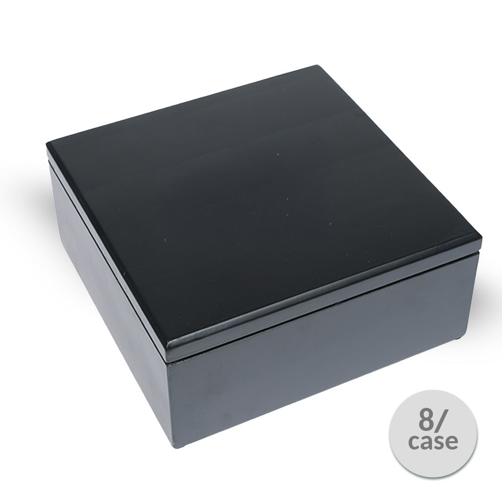 Manufacturer IMPERFECT - LARGE - Rubberwood Cremation Urn -1107- Black - Case of 8