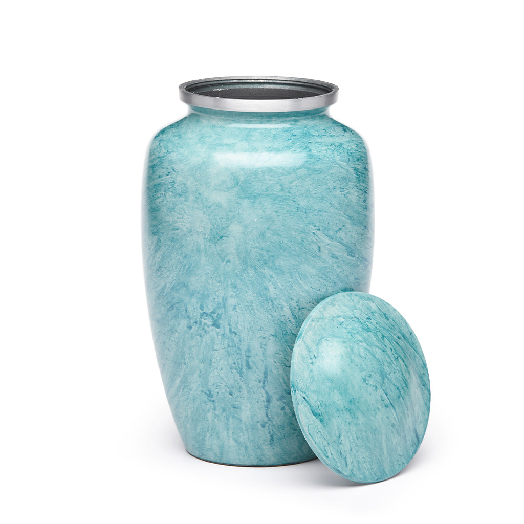 ADULT -Classic Alloy Urn - Hand-painted Stone-look