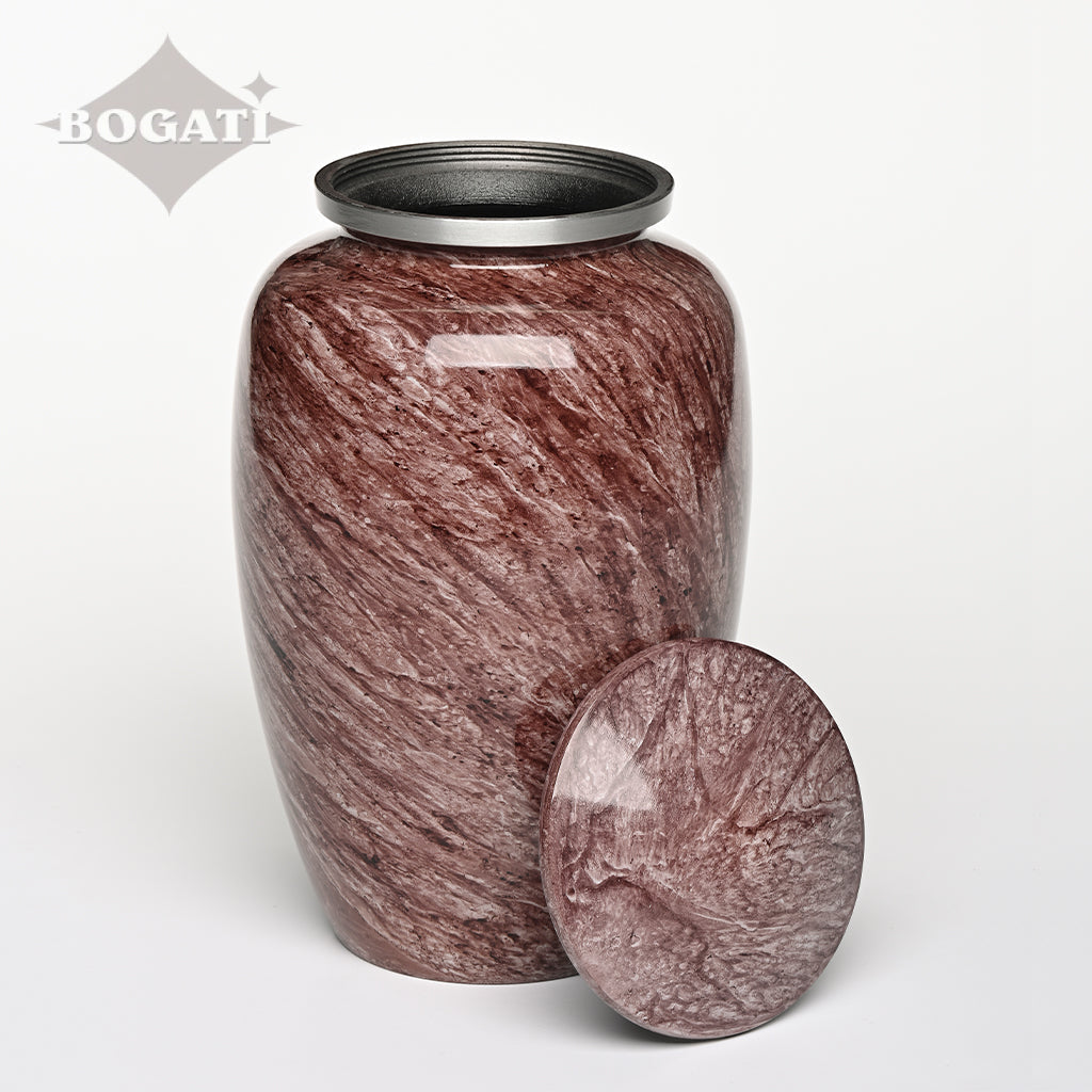 ADULT Classic Alloy urn -1600- Jewel Marbled Stone
