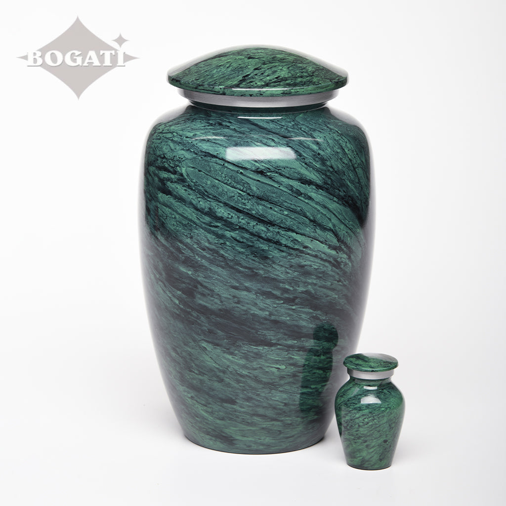 ADULT Classic Alloy urn -1600- Jewel Marbled Stone
