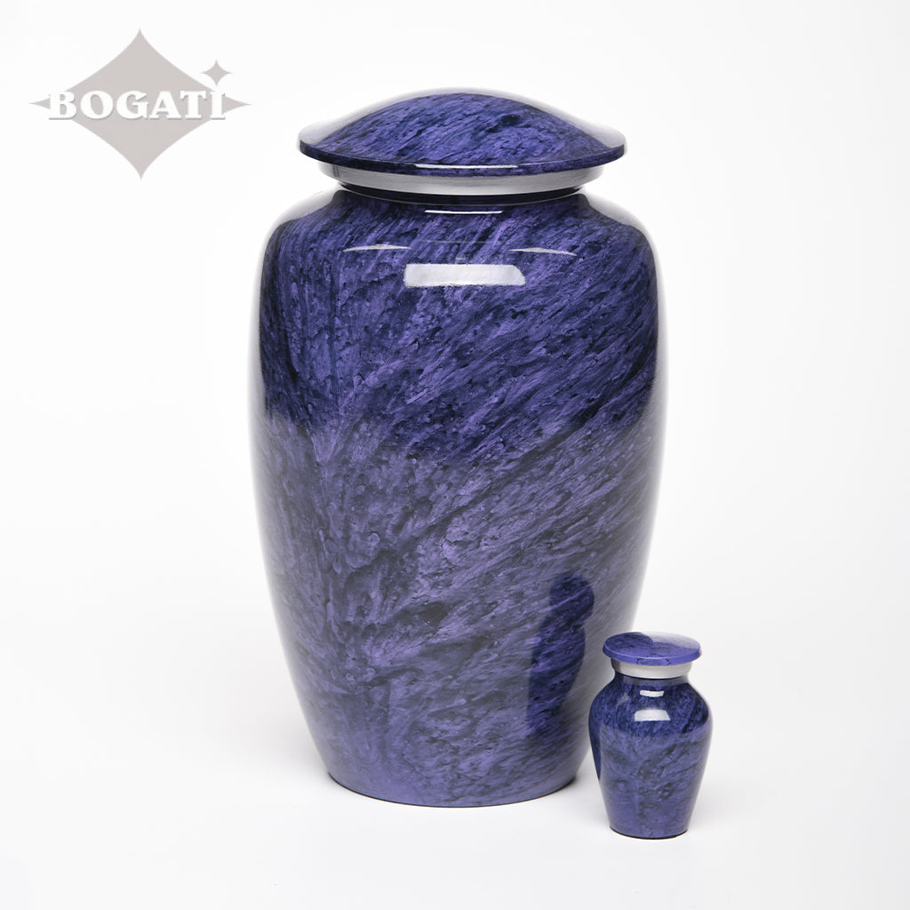 ADULT Classic Alloy urn -1600- Jewel Marbled Stone