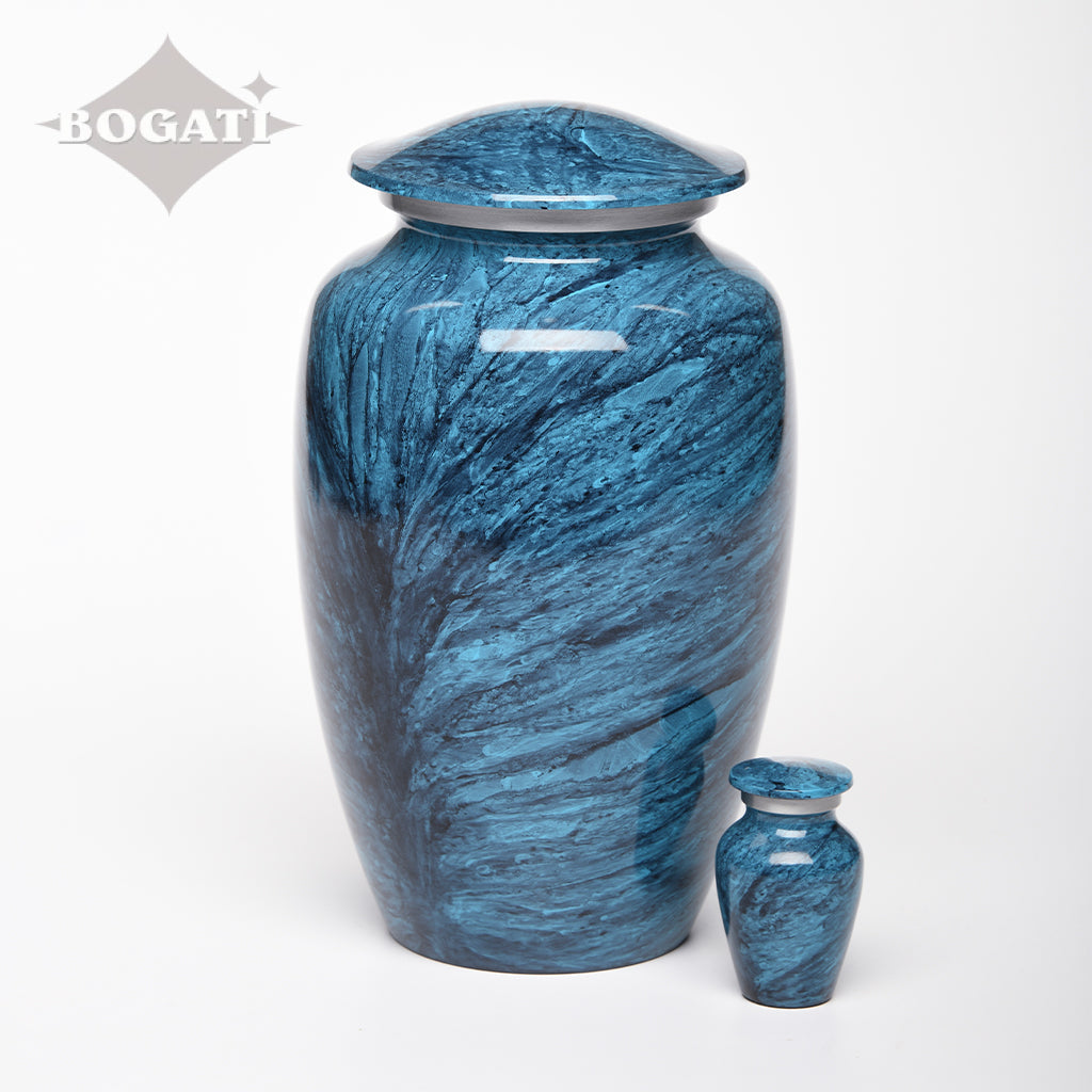 ADULT Classic Alloy urn -1600- Jewel Marbled Stone