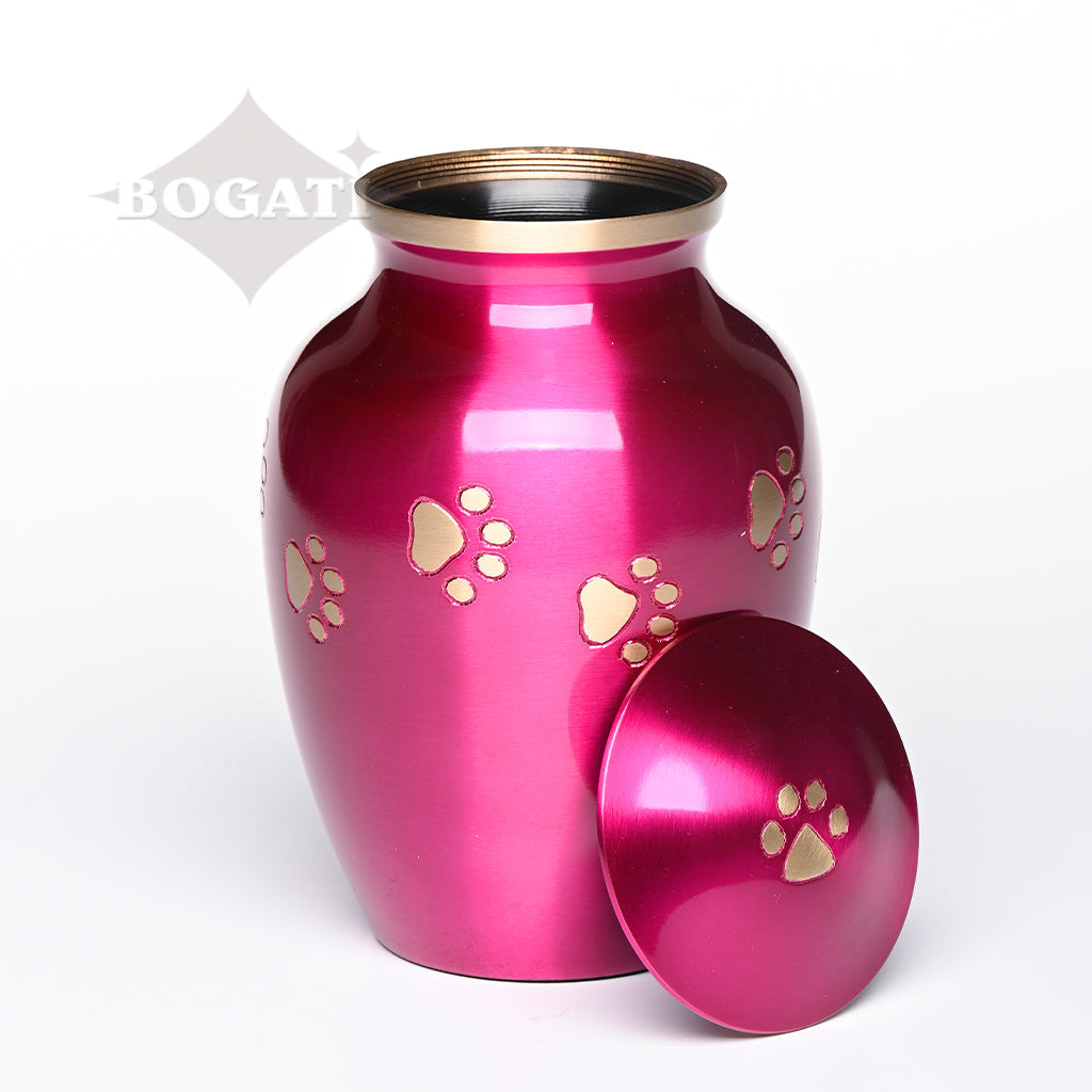LARGE Brass Pet Urn - "Forever Paw"