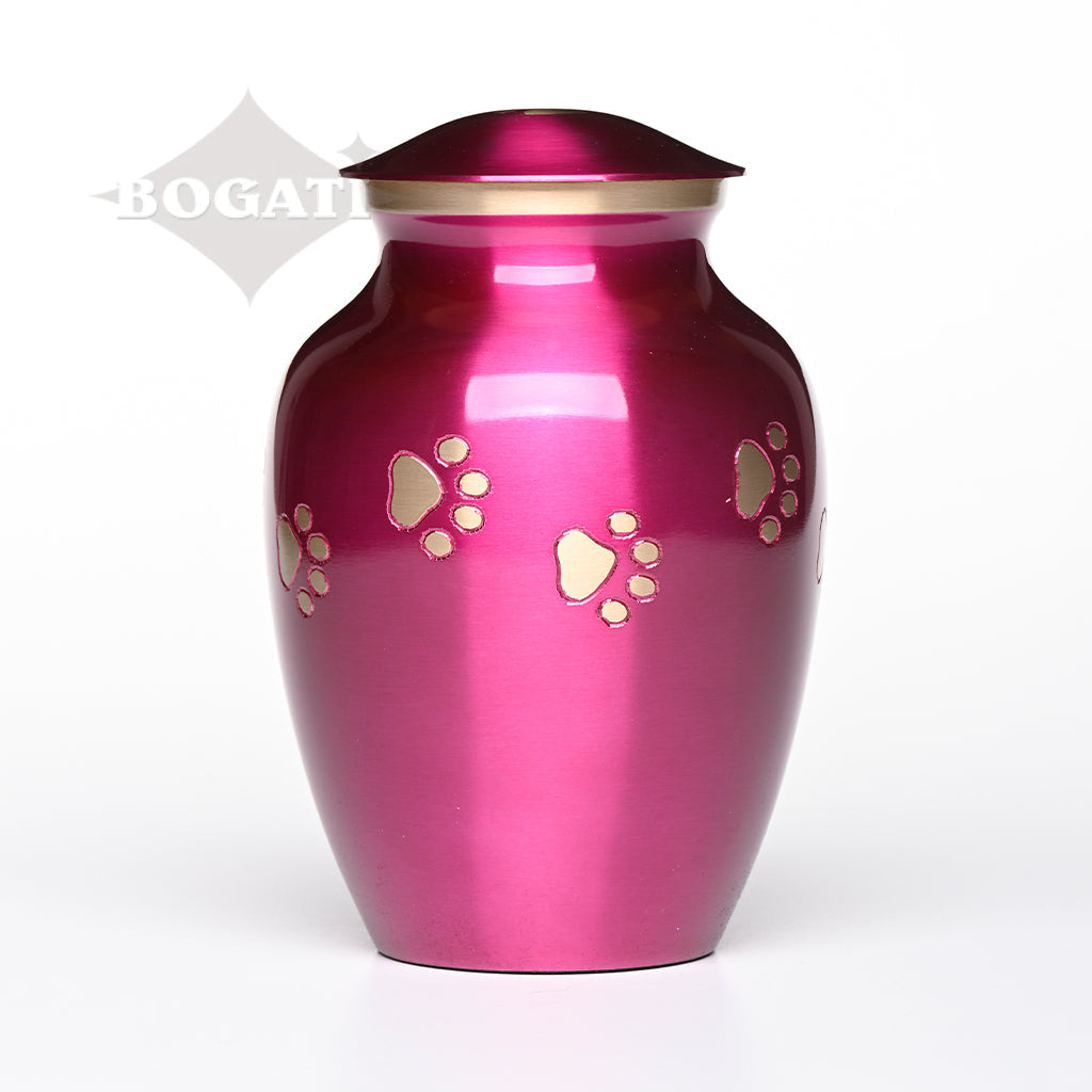 LARGE Brass Pet Urn - "Forever Paw"