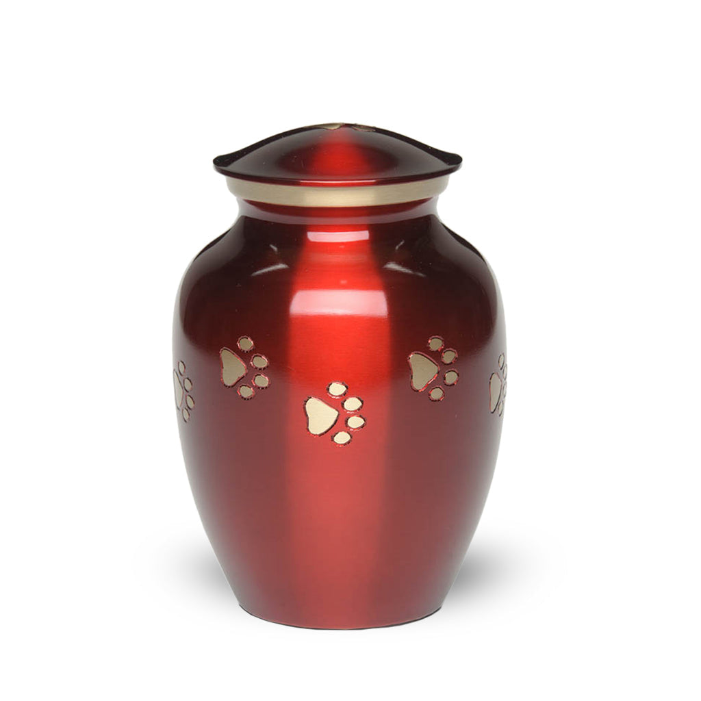 MEDIUM Brass Pet Urn - "Forever Paw"