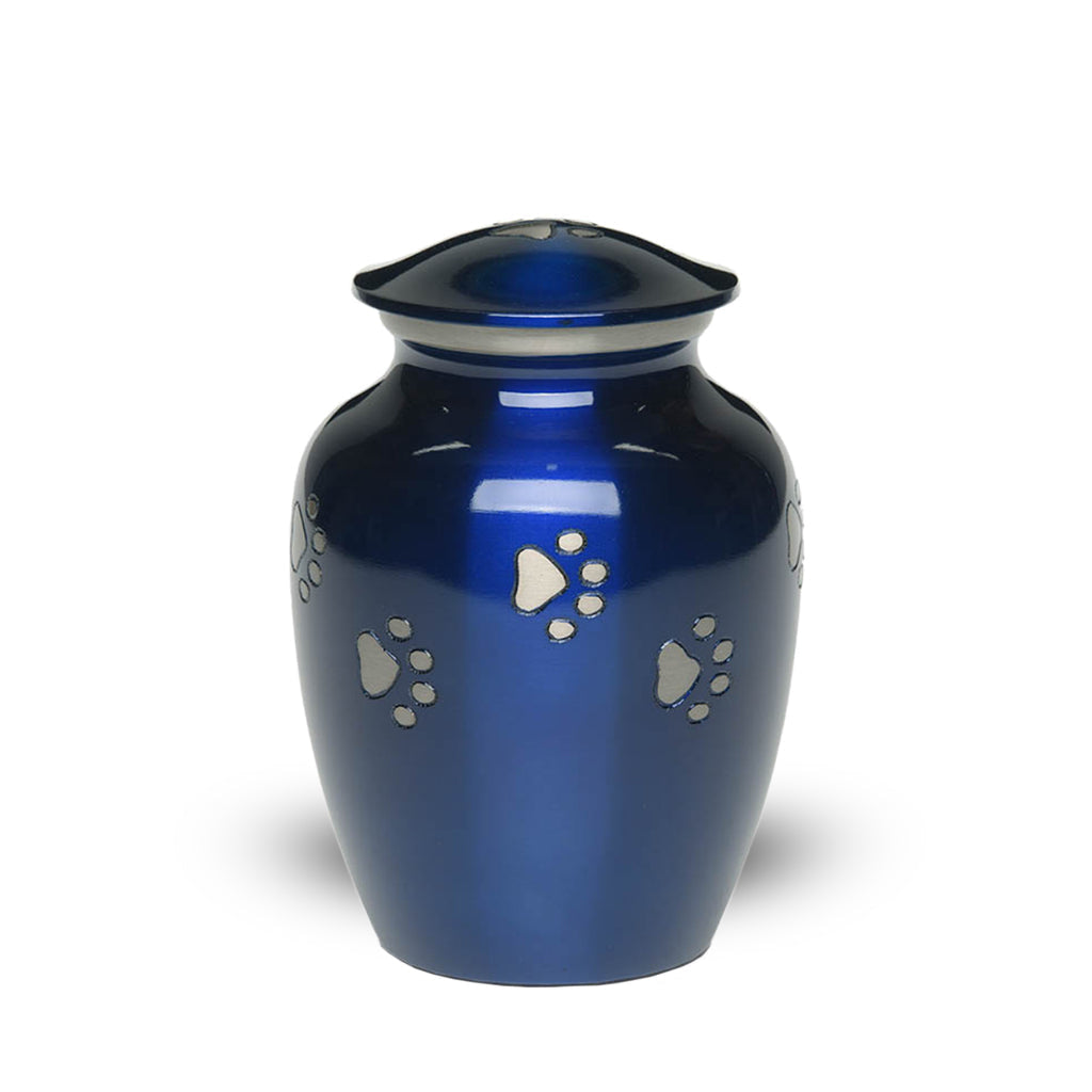 SMALL Brass Pet Urn - "Forever Paw"